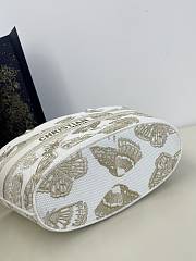 Dior Hat Basket Bag White Butterflies Embroidery - 24x11x29cm - 4