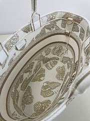 Dior Hat Basket Bag White Butterflies Embroidery - 24x11x29cm - 2