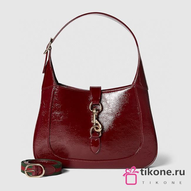 Gucci Jackie 1961 Rosso Shiny Red Handbag - 28x19x4.5cm - 1