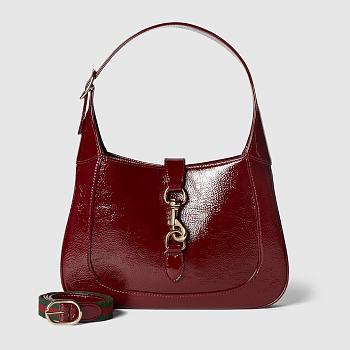Gucci Jackie 1961 Rosso Shiny Red Handbag - 28x19x4.5cm