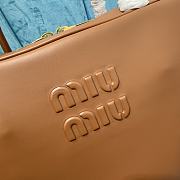 Miumiu Arcadie In Brown Leather Bag - 34x23x11cm - 5