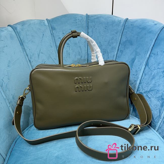 Miumiu Leather Beau Bag Green - 34x23x10cm  - 1