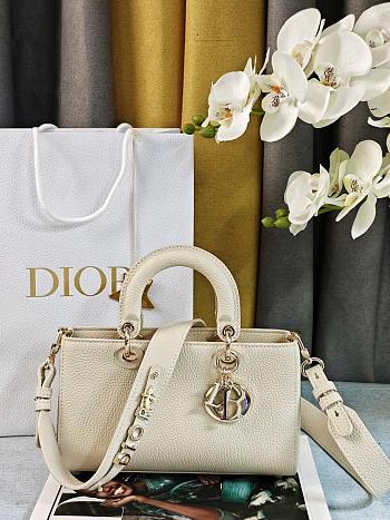 Dior Lady D-Sire My ABCDior In White Leather - 26x15x8cm