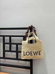 Loewe Font Tote In Natural Rafia - 24x11x19.5cm - 3