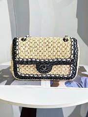 Chanel FlapBag Raffia In White&Black 23cm - 1