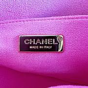 Chanel FlapBag Raffia In Pink&Natural 23cm - 5