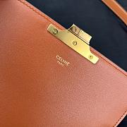 Celine Teen Triomphe In Brown Leather - 18.5x13.5x7cm - 3