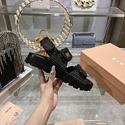 Miumiu Black Raffia Sandals - 4