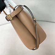 Prada Buckle Large Beige Leather Handbag With Belt - 35x25x14 - 5