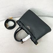 Prada Buckle Black Leather Handbag With Belt - 28x18x10.5cm - 3