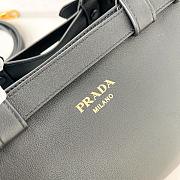 Prada Buckle Black Leather Handbag With Belt - 28x18x10.5cm - 2