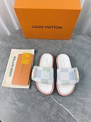 LV Pool Pillow Flat Comfort Mule Bleu Clair  - 1