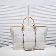 Chanel Beige Canvas Large Deauville Tote - 38cm - 5