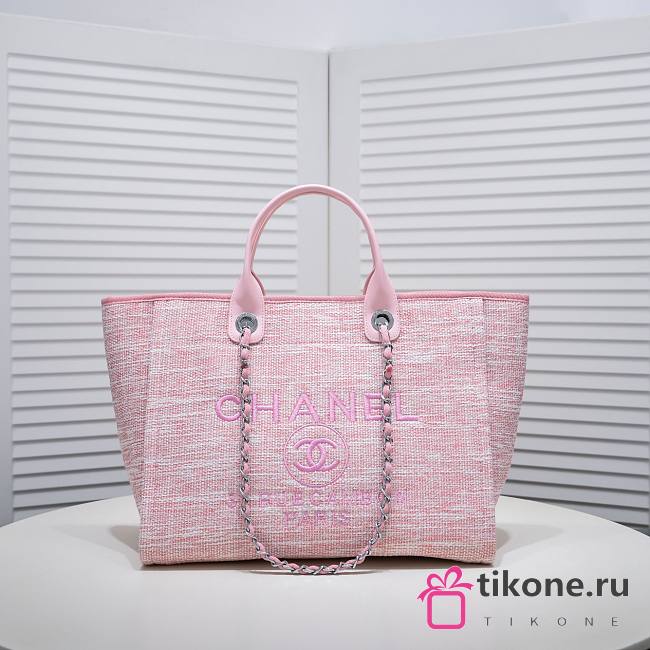 Chanel Deauville Pink Tote 38cm - 1