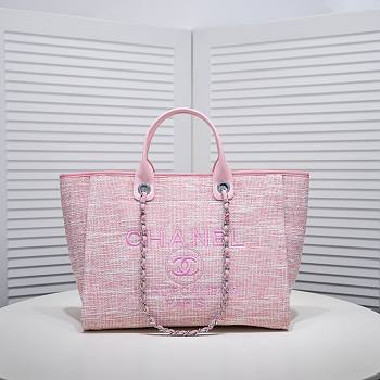 Chanel Deauville Pink Tote 38cm