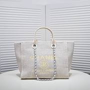 Chanel Deauville White Tote 38cm - 1