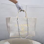 Chanel Deauville White Tote 38cm - 4