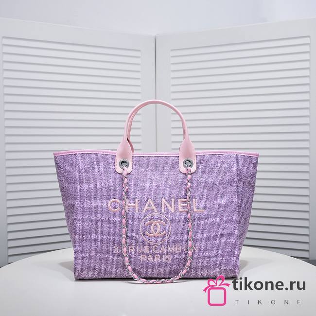 Chanel Deauville Violet Tote 38cm - 1