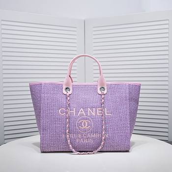Chanel Deauville Violet Tote 38cm