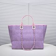 Chanel Deauville Violet Tote 38cm - 4