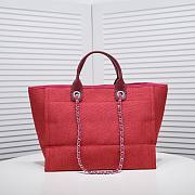 Chanel Deauville Red Tote 38cm - 3