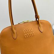 Miumiu Cognac Leather Bag - 39x17x28cm - 2