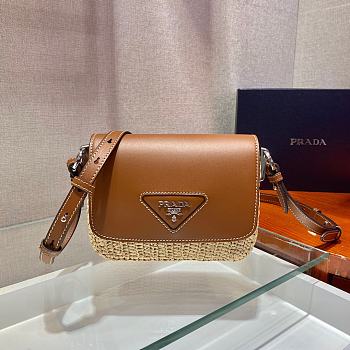 Prada Raffia Handbag - 20x15x6.5cm