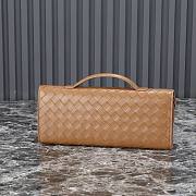Bottega Veneta Long Clutch Bag In Brown - 31x13x3cm - 2