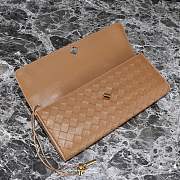 Bottega Veneta Long Clutch Bag In Brown - 31x13x3cm - 5