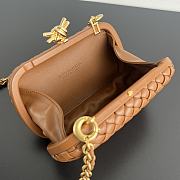 Bottega Veneta Knot In Brown With Gold Chain - 19x11.5x5cm - 4