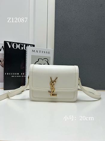 YSL Small Solferino White Leather Crossbody Bag 20cm