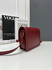 YSL Small Solferino Red Leather Crossbody Bag 20cm - 4