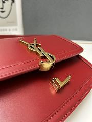 YSL Small Solferino Red Leather Crossbody Bag 20cm - 2