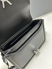 YSL Small Solferino Black Leather Crossbody Bag 20cm - 5