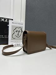 YSL Small Solferino Dark Brown Leather Crossbody Bag 20cm - 4