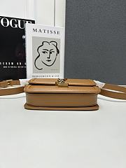 YSL Small Solferino Caramel Leather Crossbody Bag 20cm - 5