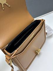 YSL Small Solferino Caramel Leather Crossbody Bag 20cm - 3