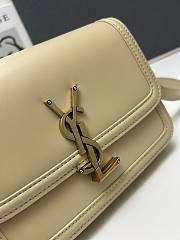 YSL Small Solferino Beige Leather Crossbody Bag 20cm - 4