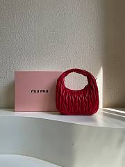 Miumiu Small Red Wander Matelassé Shoulder Bag - 20x17x6cm - 3