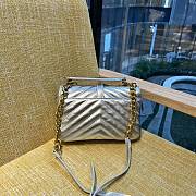 YSL College Mini Silver Chain Bag - 20x14x4.5cm - 5