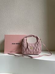 Miumiu Small Powder Pink Wander Matelassé Bag - 20x17x6cm - 1