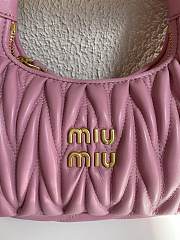 Miumiu Small Pink Wander Matelassé Bag - 20x17x6cm - 3