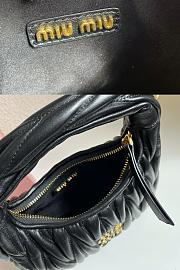 Miumiu Small Black Wander Matelassé Bag - 20x17x6cm - 3