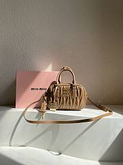 Miumiu Brown Matelassé Leather Small Bag 20cm - 1