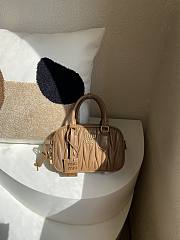 Miumiu Brown Matelassé Leather Small Bag 20cm - 5