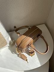 Miumiu Brown Matelassé Leather Small Bag 20cm - 2