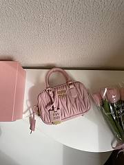 Miumiu Pink Matelassé Leather Small Bag 20cm - 5