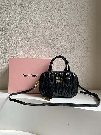 Miumiu Black Matelassé Leather Small Bag 20cm