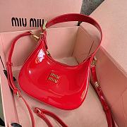 Miumiu Red Patent Leather Hobo Bag - 20x17x6cm - 1