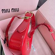 Miumiu Red Patent Leather Hobo Bag - 20x17x6cm - 5